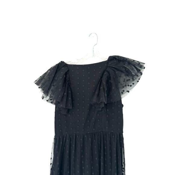 Tuckernuck Black Onyx Wedding Guest Tulle Giselle Formal Maxi Gown Dress Medium - Picture 9 of 15